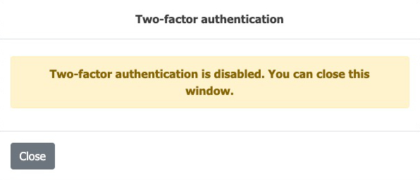 MSP - Two-factor Authentication disabled